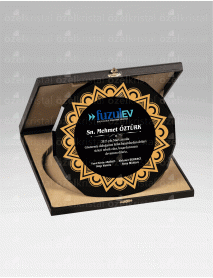 KRİSTAL TABAK PLAKET C4